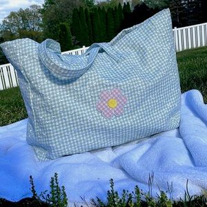 Stoney Clover Ln Gingham Daisy Tote